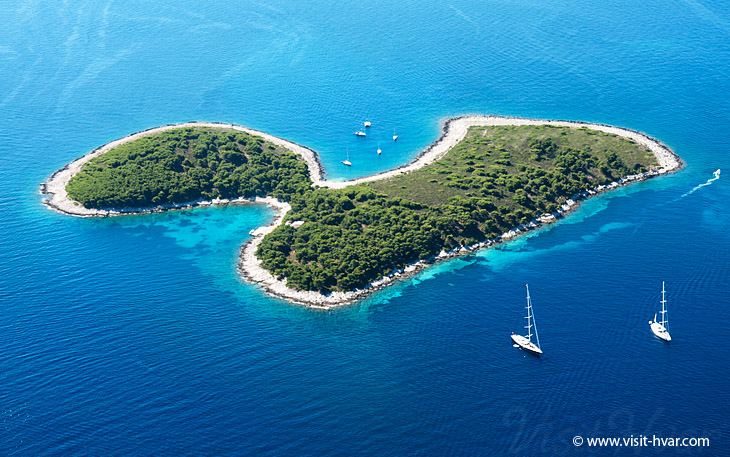 Island Jerolim nearby the island Hvar, Dalmatia, Croatia