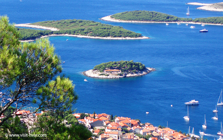 Island Galešnik nearby the island of Hvar, Dalmatia, Croatia
