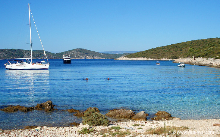 Vlaka bay nearby the island Hvar, Dalmatia, Croatia