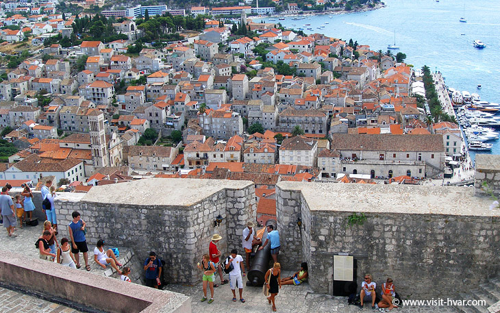 Fortica Fortress, located over the northern part of Hvar town