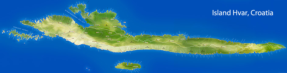 Island Hvar interactive map